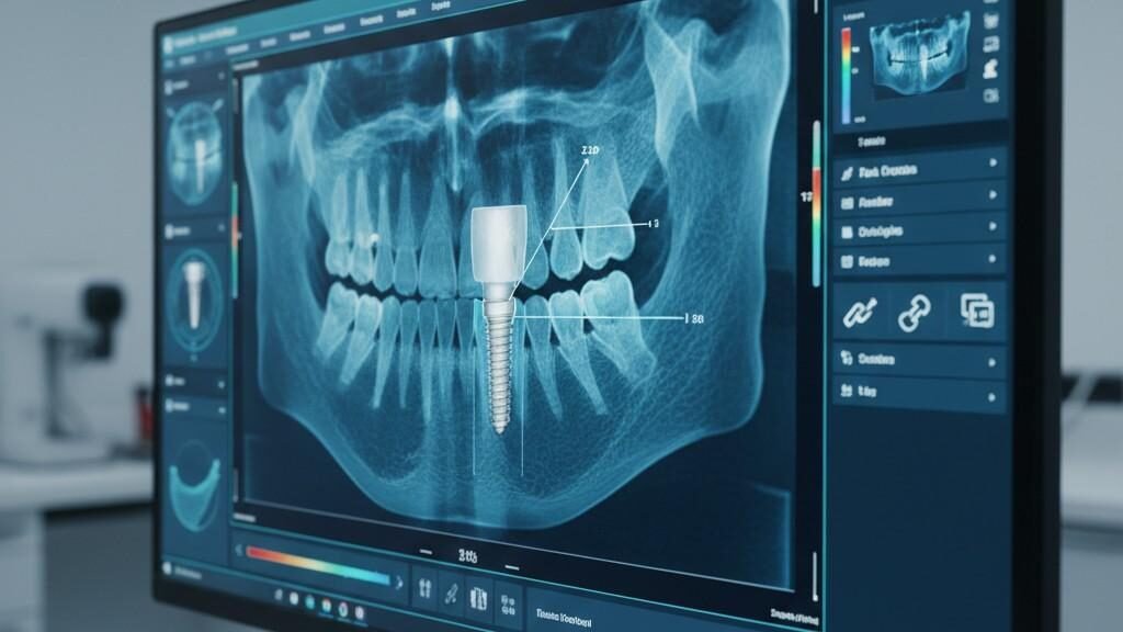 3D digital jawbone scan and CBCT imaging for precise dental implant surgery planning.